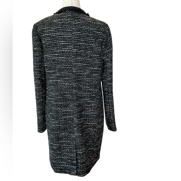 NWT J. Crew Tweed Lurex Lady Day Coat Braided Trim in Black and White Size 6 - Picture 6 of 15